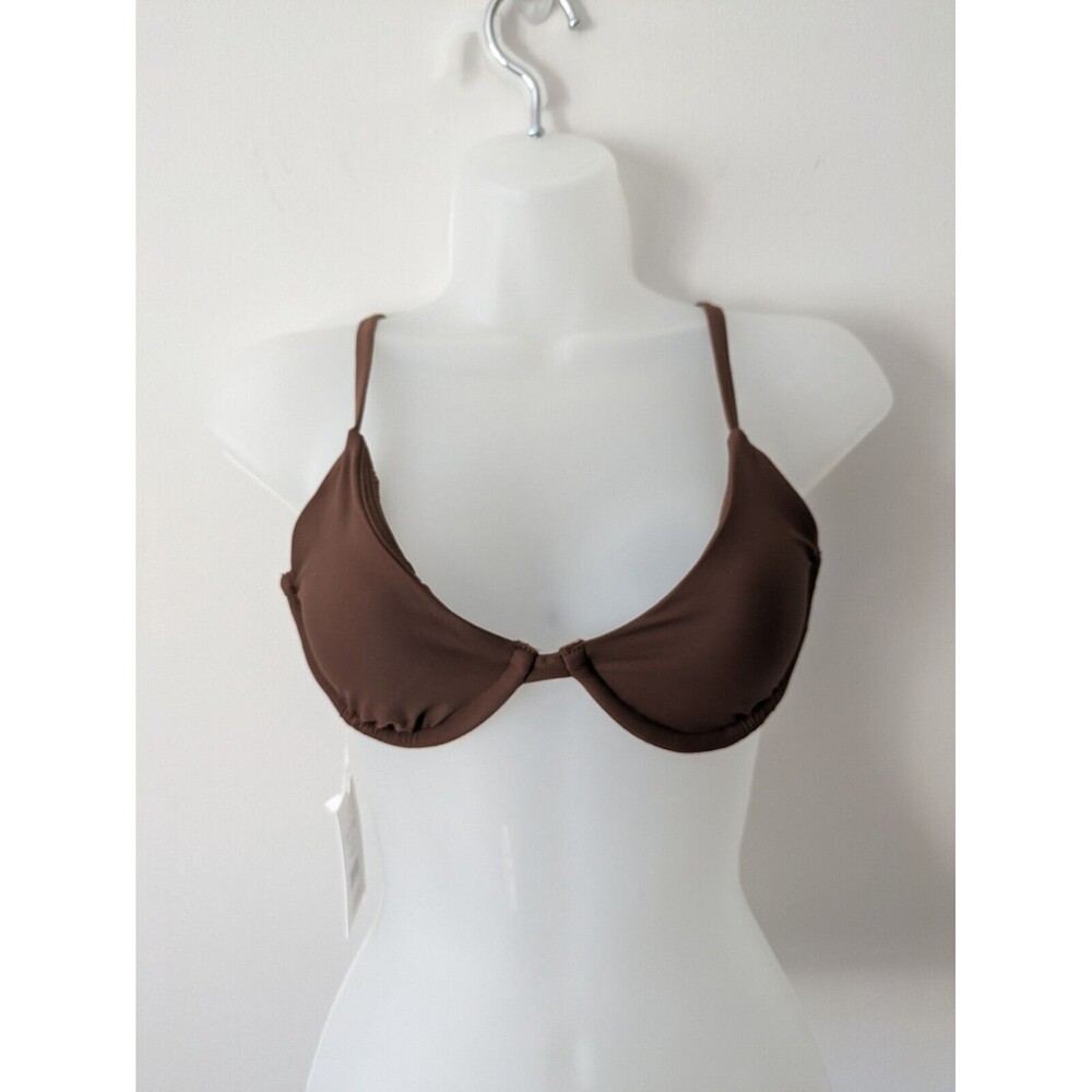 Andie Swim The Sicily Top Espresso Underwire Bikini Top Beach Vacation Size XS